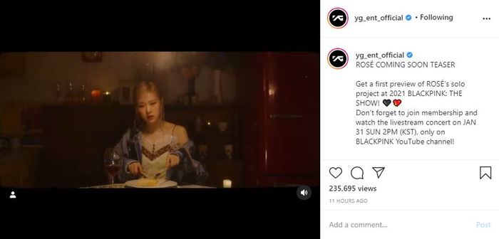 YG Entertainment Unggah Teaser Perdana Rose BLACKPINK di Instagram, Penggemar Sukses Dibuat Histeris Tak Sabar Nantikan Debut Solo sang Artis hingga Duduki Trending Nomor 5 di YouTube - Semua Halaman 7 Video Teaser Rose BLACKPINK Saat di Meja Makan