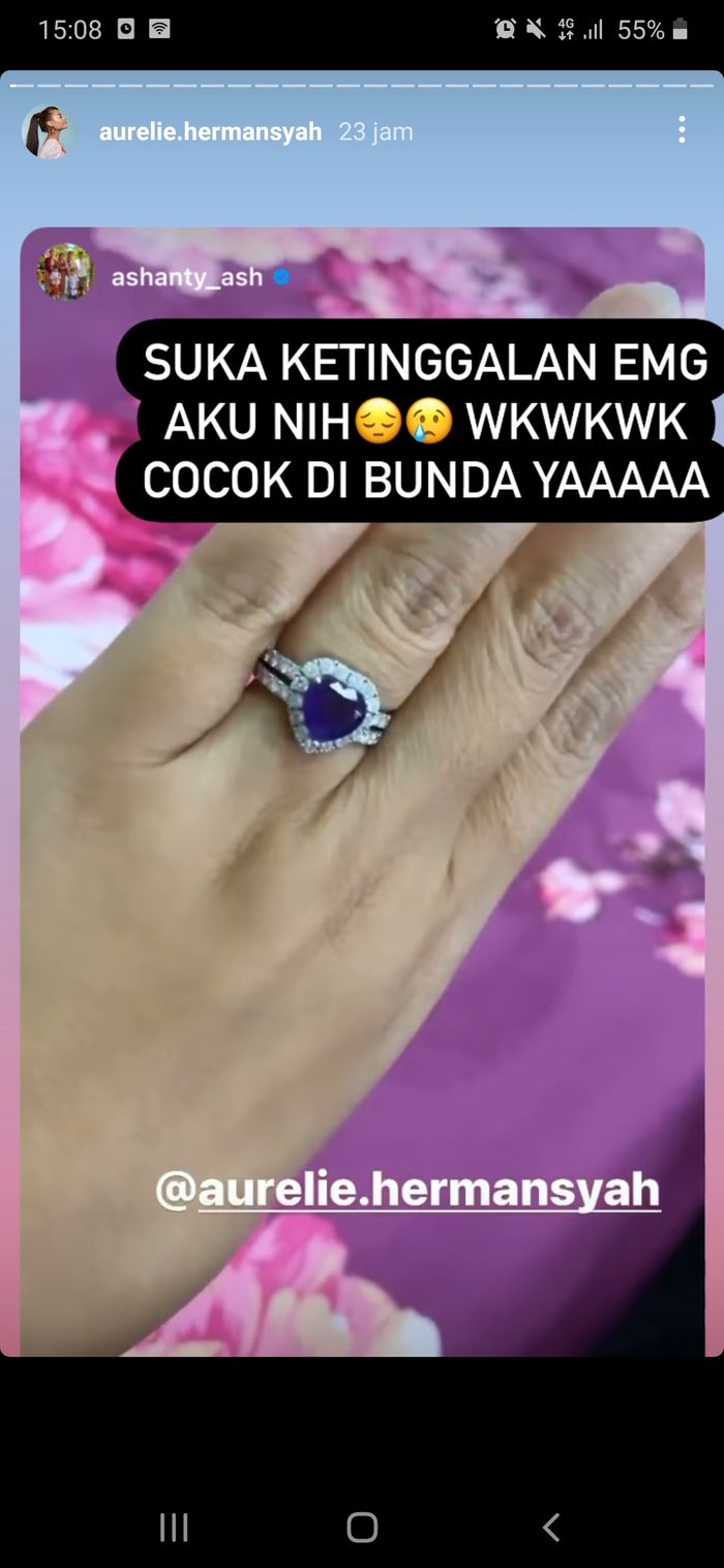 Namun untungnya, <a href='https://jambi.tribunnews.com/tag/cincin' title='cincin'>cincin</a> <a href='https://jambi.tribunnews.com/tag/aurel' title='Aurel'>Aurel</a> Hermansyah ditemukan oleh <a href='https://jambi.tribunnews.com/tag/ashanty' title='Ashanty'>Ashanty</a>, ibu sambungnya.