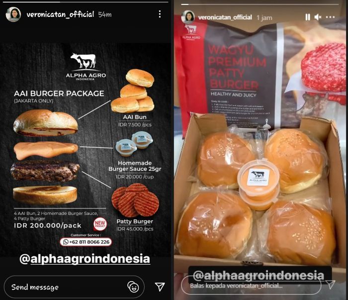 Veronica Tan jualan burger 