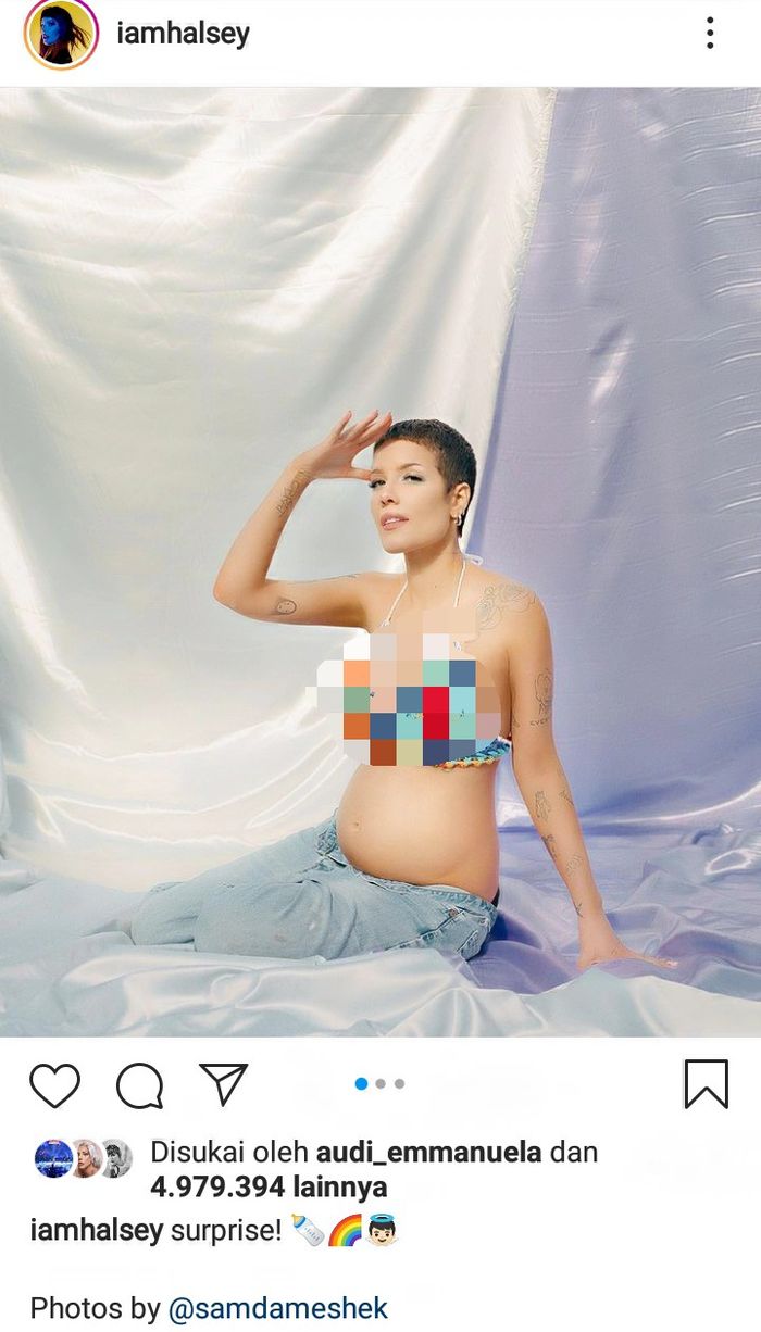 Kejutkan publik, Halsey umumkan hamil anak pertama, tunjukkan perut buncitnya.