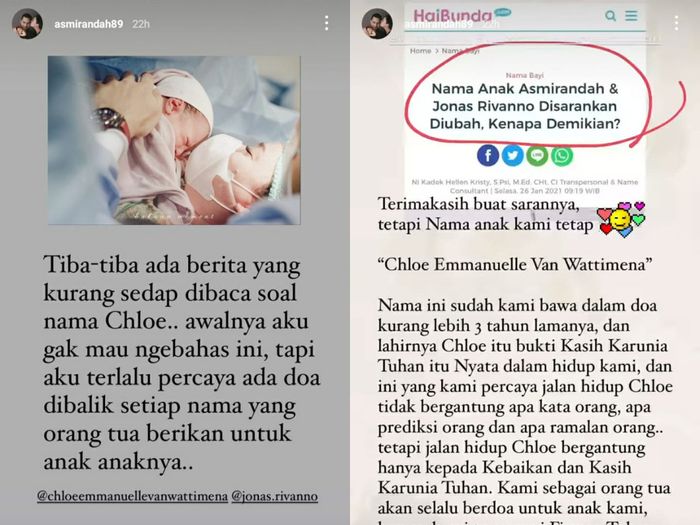 InstaStory Asmirandah