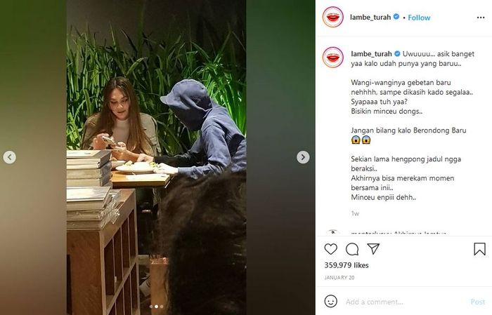 Luna Maya bersama berondong. (Tangkap layar Instagram @lambe_turah)