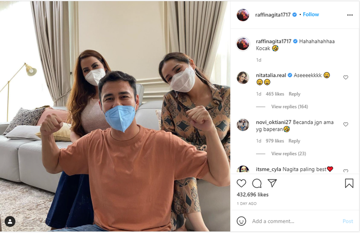 Nita Thalia, Raffi Ahmad, dan Nagita Slavina
