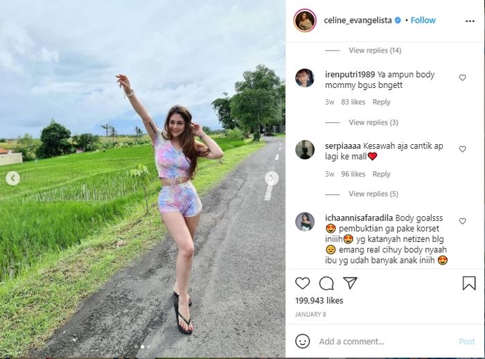 Komentar <a href='https://jambi.tribunnews.com/tag/netizen' title='netizen'>netizen</a> menanggapi potret seksi <a href='https://jambi.tribunnews.com/tag/celine-evangelista' title='Celine Evangelista'>Celine Evangelista</a>