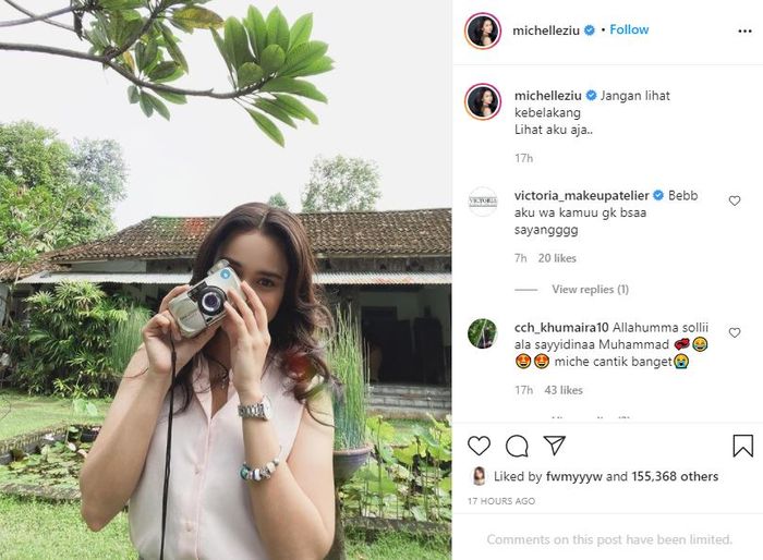 Unggahan Instagram Michelle Ziudith.
