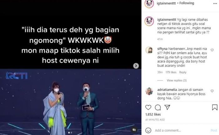 Nia Ramadhani protes tak diberi kesempatan bicara oleh Raffi Ahmad
