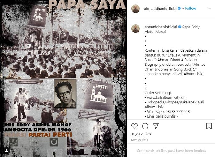 Ayah Ahmad Dhani, Eddy Abdul Manaf semasa muda