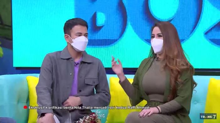 Raffi Ahmad dan Nita Thalia saat sama-sama mengungkapkan fakta hubungannya. 