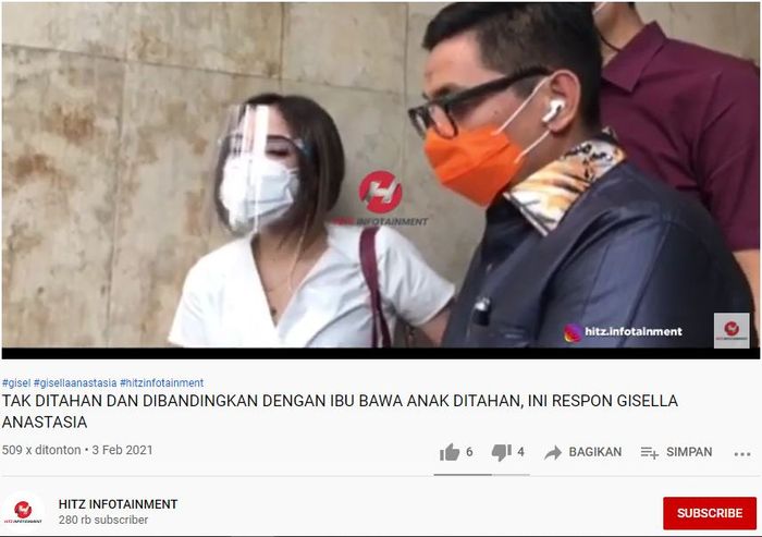 Respon Gisella Anastasia Atas Kasusnya yang Dibandingkan dengan Kasus Ibu Terpaksa Bawa Bayi Mendekam di Penjara.