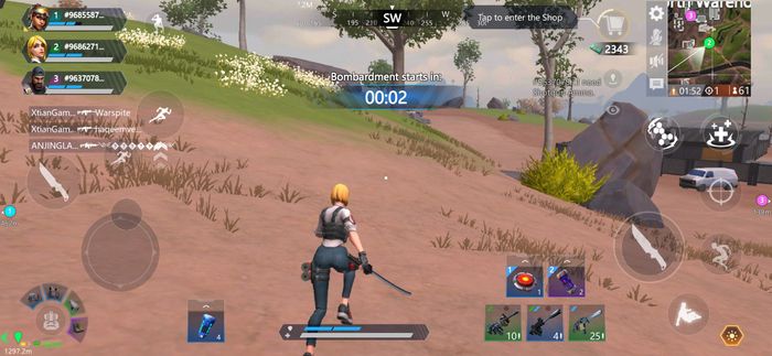 Omega Legends game battle royale survival mode with a pretty futuristic look