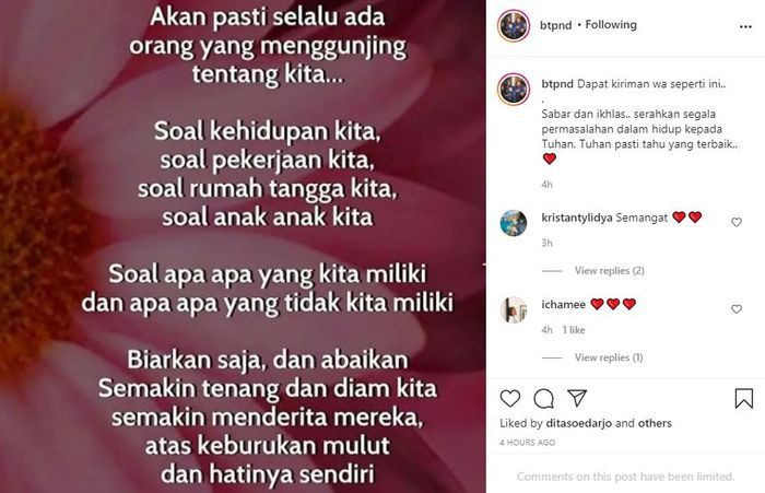 Puput Nastiti Devi curhat galau