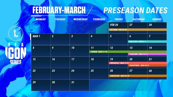 SEA Icon Wild Rift fixtures: Preseason