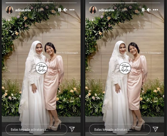 Penampilan Siti Adira Kania di pernikahan sang Mama, Ikke Nurjanah