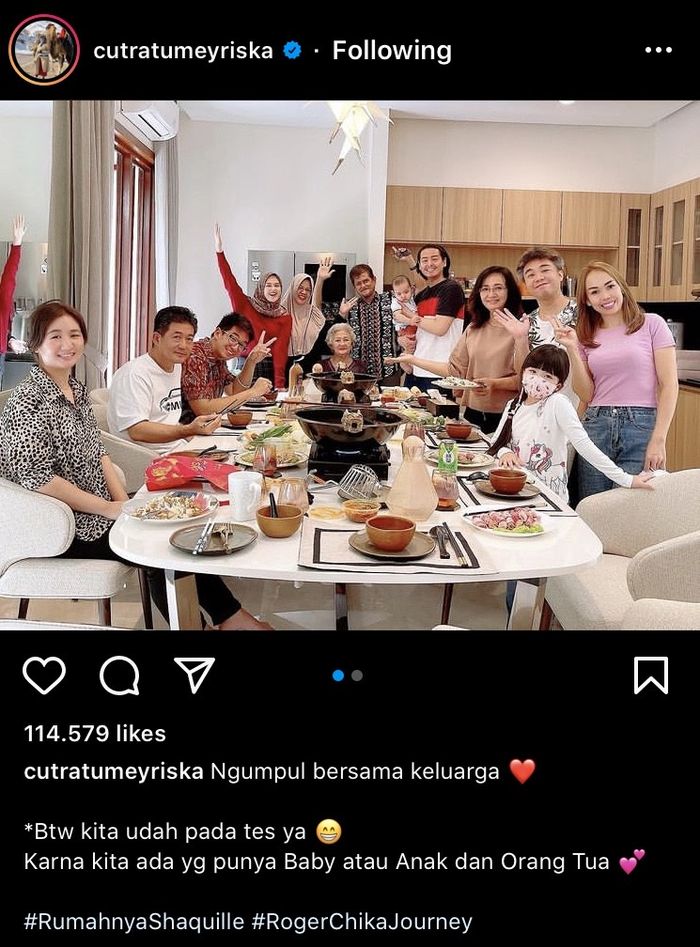 Jelang Imlek, Cut Meyriska sambangi keluarga Roger Danuarta