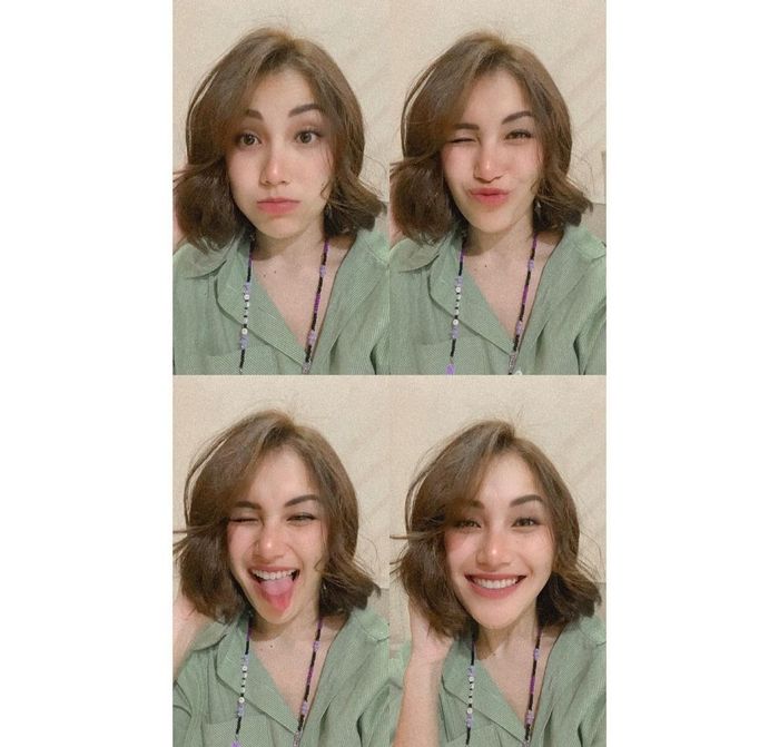 Ayu Ting Ting dengan rambut barunya