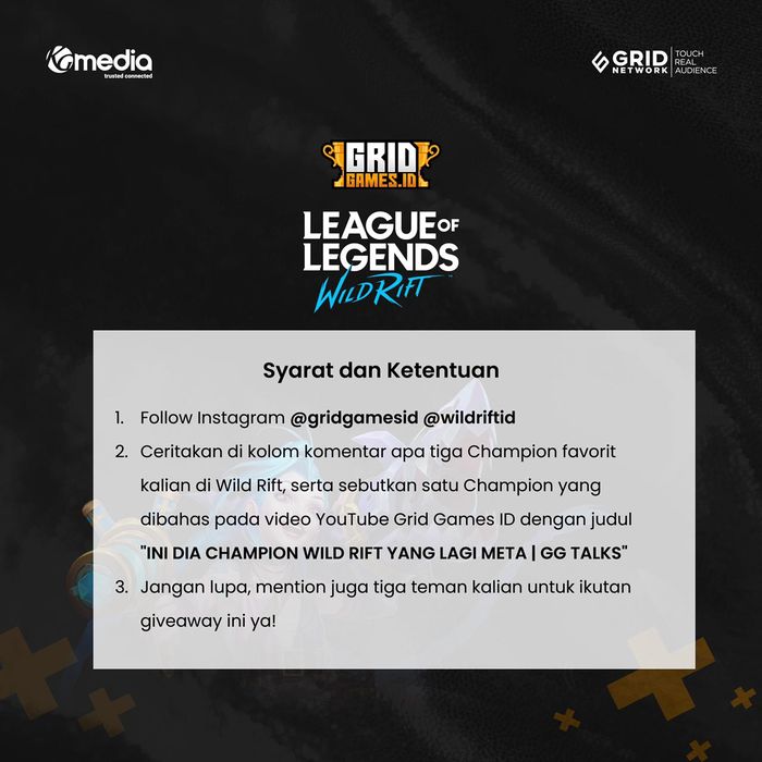 Riot Games X GridGames Give Away Wild Rift Terms and Conditions