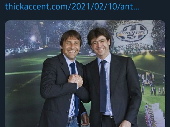 Antonio Conte dan Andrea Agnelli saat masih sama-sama bekerja untuk Juventus.