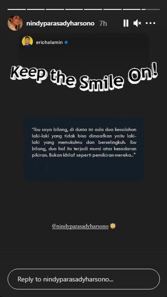 Unggahan Nindy Ayunda