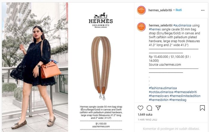 Harga tali tas Audi Marissa