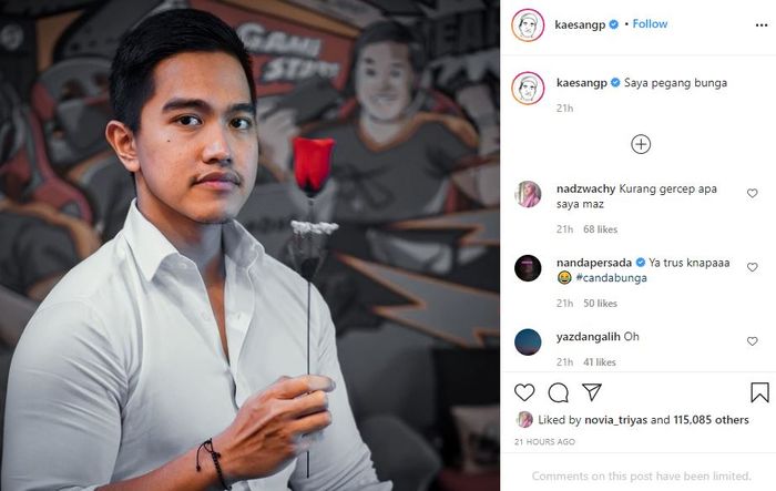 Unggahan Kaesang Pangarep