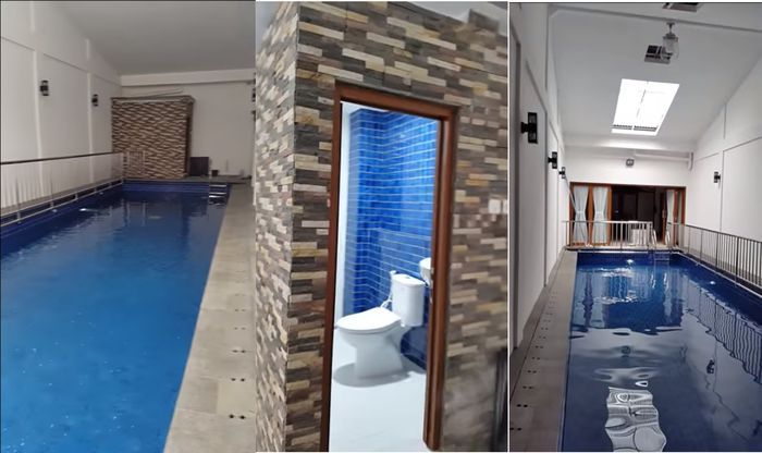 Kolam renang indoor rumah Dude Harlino dan Alyssa Soebandono