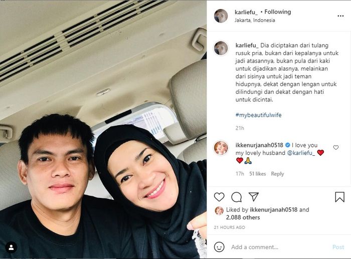Ikke Nurjanah dan Karlie Fu