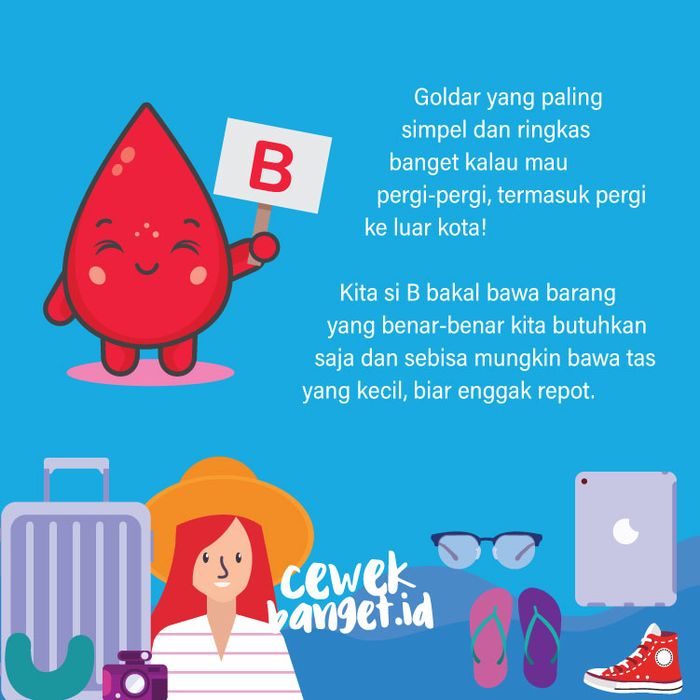 Kenali Sifat Golongan Darah Saat Packing Perjalanan Jarak Jauh Semua Halaman Cewekbanget