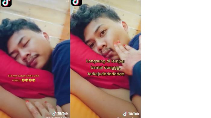 (TikTok/Muhammadyooga)__ Kejadian hari pertama setelah Muhammad Yoga menikah dengan Eky