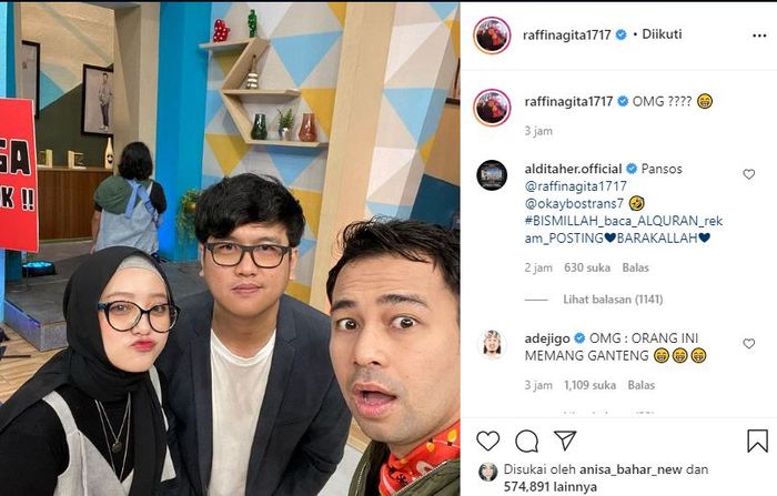 Sebut Raffi Ahmad pansos gegara foto bareng Ayus dan Nissa Sabyan Kw, Aldi Taher balik diserang netizen.