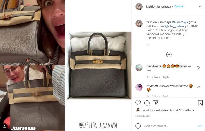 Otis Hahijary beri kado tas mewah untuk Luna Maya seharga Rp 236 juta