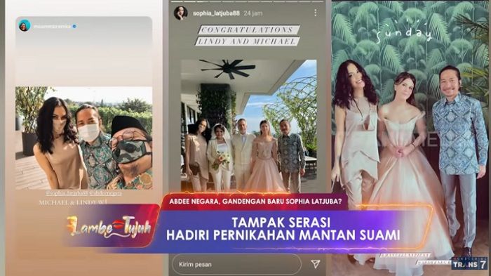 Sophia Latjuba jadi sorotan saat datang kondangan menggandeng Abdee Slank