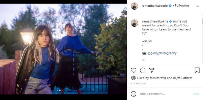 Mikhayla Zalindra Bakrie dan Nia Ramadhani
