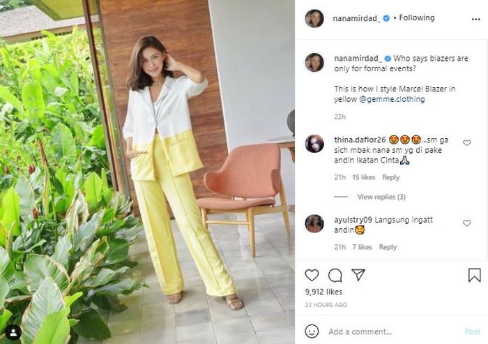 Kepergok Pakai Baju Yang Sama Dengan Andin Di Sinetron Ikatan Cinta Nana Mirdad Langsung Digeruduk Netizen Bajunya Nyonya Aldebaran Itu