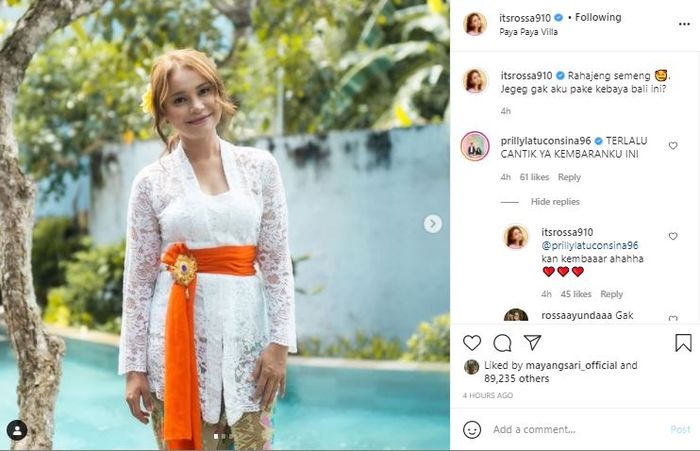 Penampilan <a href='https://tribunmedan.cfd/tag/rossa' title='Rossa'>Rossa</a> dalam balutan kebaya <a href='https://tribunmedan.cfd/tag/bali' title='Bali'>Bali</a>