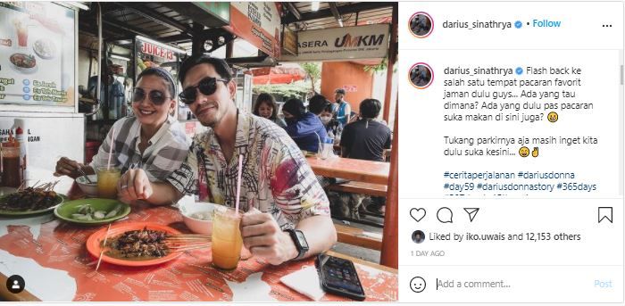  <a href='https://medan.tribunnews.com/tag/darius-sinathrya' title='Darius Sinathrya'>Darius Sinathrya</a> bawa sang istri nostalgia di tempat favorit jaman pacaran.
