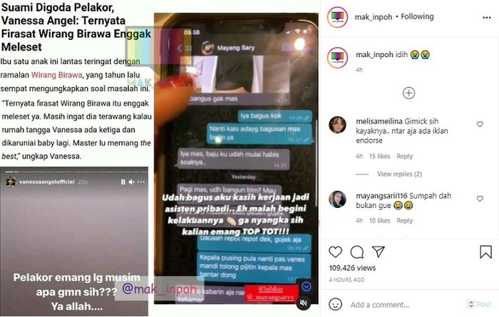 Geger Chat Mesra Bibi Ardiansyah Bareng Pelakor Tersebar Vanessa Angel Justru Banjir Hujatan Gegara Hal Ini Couple Miskin Cari Sensasi Semua Halaman Nakita