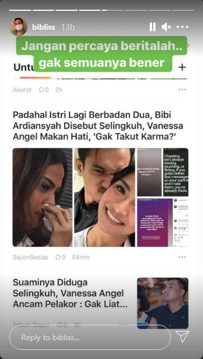 Vanessa Angel Bocorkan Chat Bibi Ardiansyah Dengan Pelakor Ketahuan Lakukan Ini Saat Istrinya Mandi Pepet Terus Suami Orang Semua Halaman Grid Fame