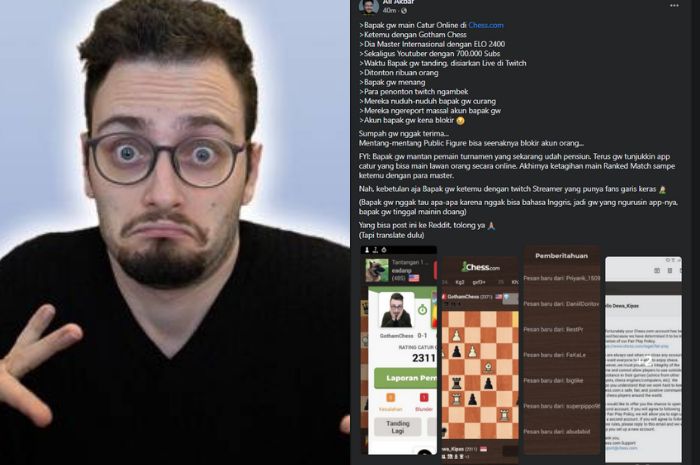 Pemain Catur Asal Indonesia Diblokir karena Kalahkan Gotham Chess
