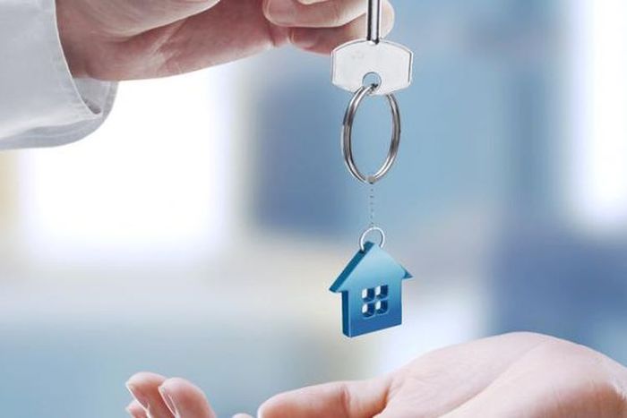 Ilustrasi jual beli properti, rumah, apartemen, atau bangunan lainnya.
