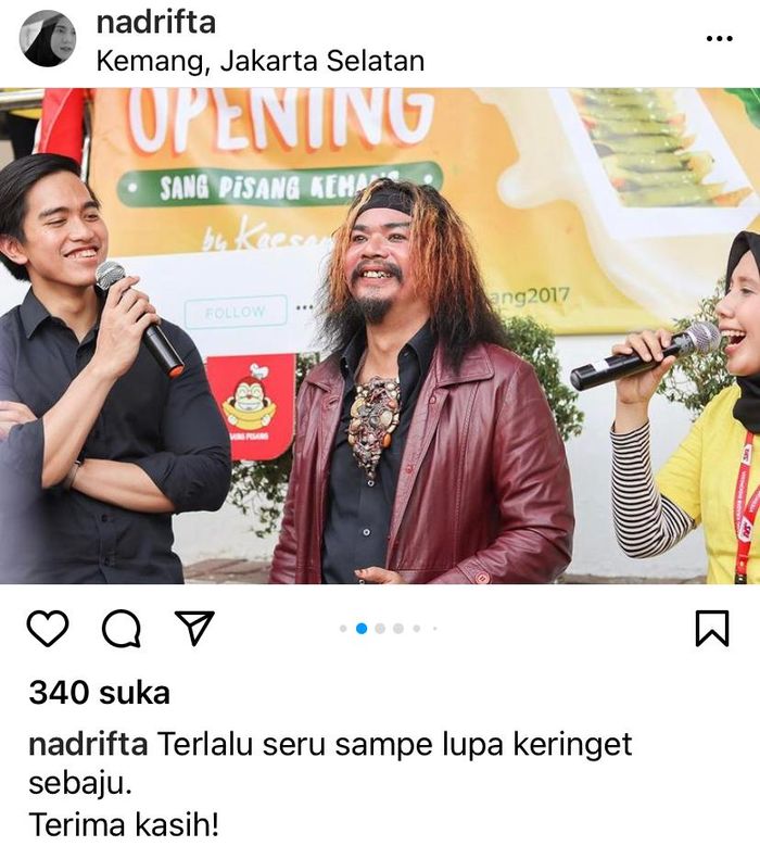 Potret kedua kebersamaan Nadya Arifta bersama Kaesang Pangarep