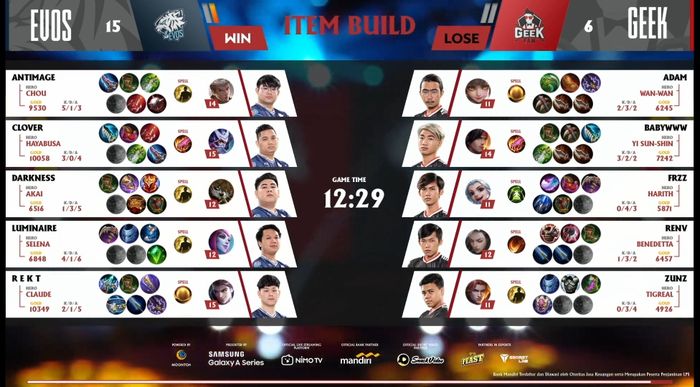 Game 1 Geek Fam ID vs Evos Legends on MPL ID S7