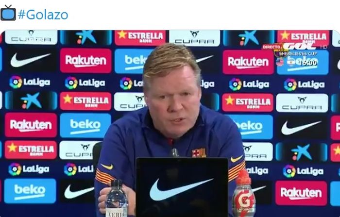 Pelatih Barcelona, Ronald Koeman.