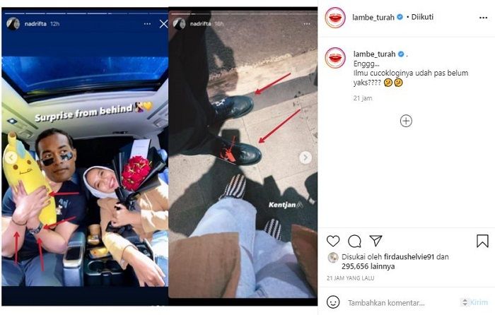 Bukti yang mengarahkan bahwa Kaesang Pangarep tengah berpacaran dengan Nadya Arifta