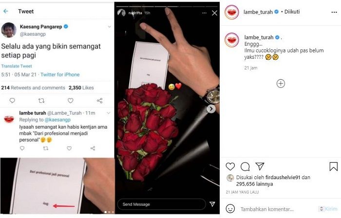 Bukti yang mengarahkan bahwa Kaesang Pangarep tengah berpacaran dengan Nadya Arifta