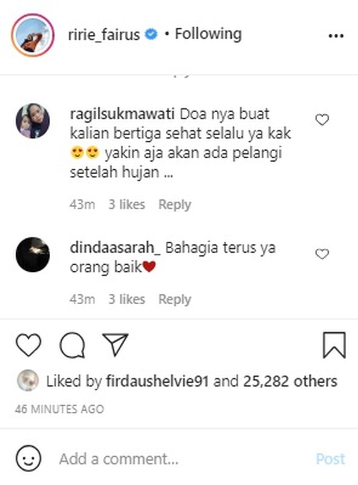 Unggahan Ririe Fairus