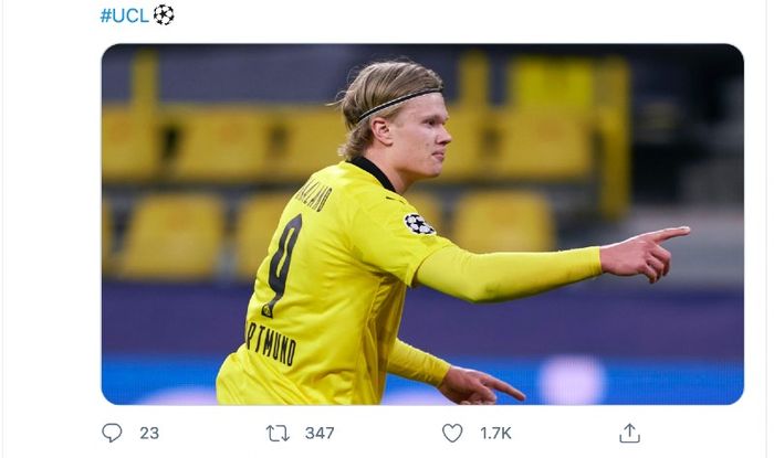 Borussia Dortmund untuk sementara unggul 1-0 atas Sevilla pada laga leg kedua babak 16 Besar Liga Champions.