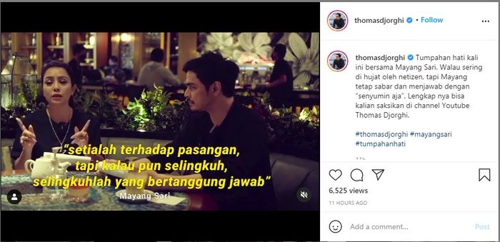 Mayangsari bolehkan perselingkuhan