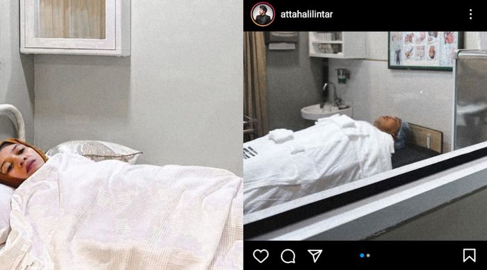 Foto orang tua Atta Halilintar di rumah sakit