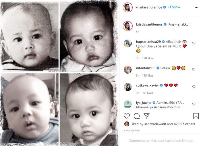 Krisdayanti unggah potret <a href='https://jambi.tribunnews.com/tag/aurel' title='Aurel'>Aurel</a> dan <a href='https://jambi.tribunnews.com/tag/azriel' title='Azriel'>Azriel</a> Hermansyah ketika masih kecil