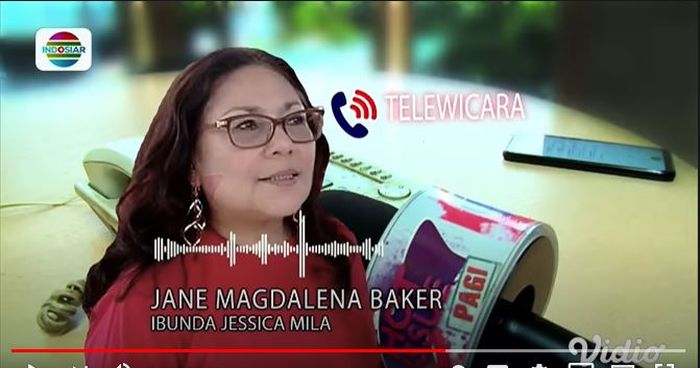 Telewicara dengan Jane Magdalena Baker, ibunda Jessica Mila.